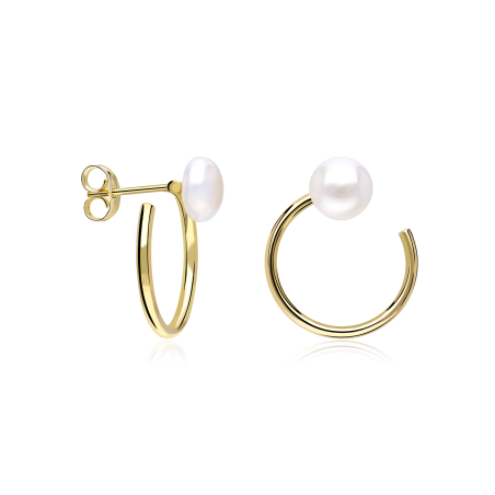 Pendientes Oro 18k y perla "Vincent"