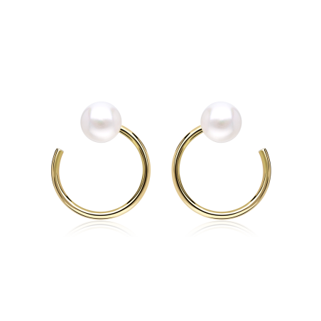 Pendientes Oro 18k y perla "Vincent"