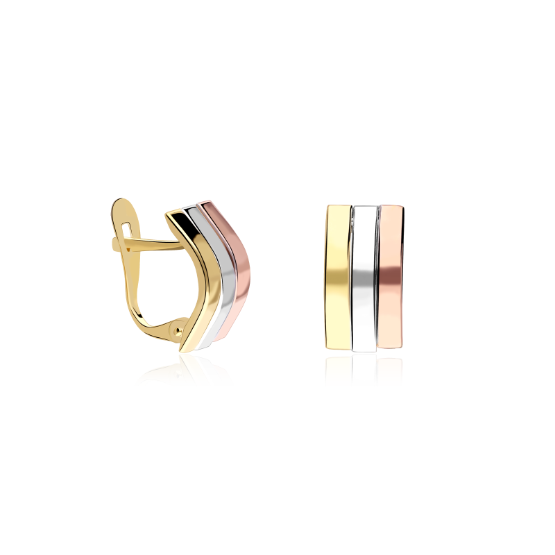 Pendientes Oro 18k y circonitas "Adrienne"