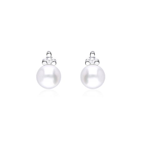 Pendientes Oro 18k y perla cultivada "Leiva"