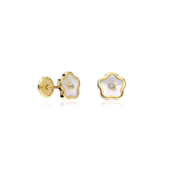 Pendientes Oro 18k  circonitas y n  car  Asolia 
