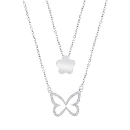 Collar Lotus Silver Plata y circonitas LP3825-1/1