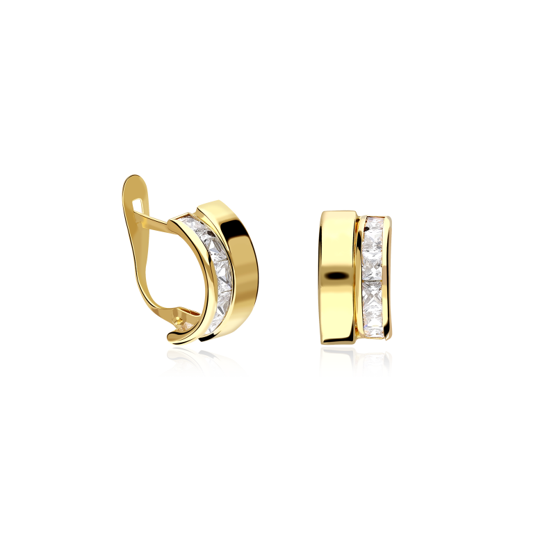 Pendientes Oro 18k y circonitas "Camille"