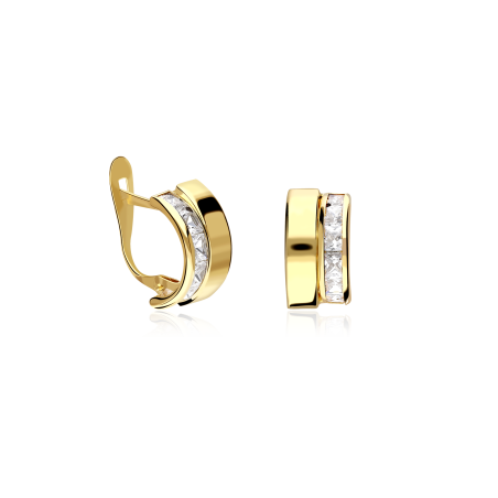 Pendientes Oro 18k y circonitas "Camille"