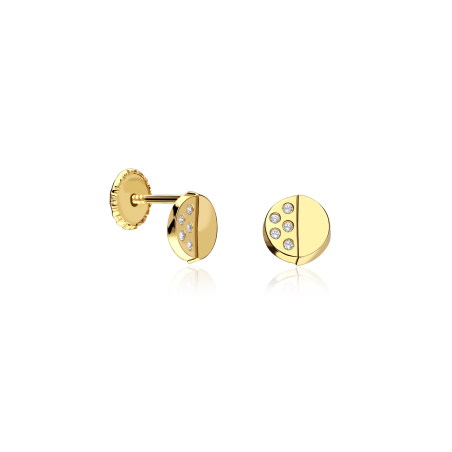Pendientes Oro 18k y circonitas "Buggie"