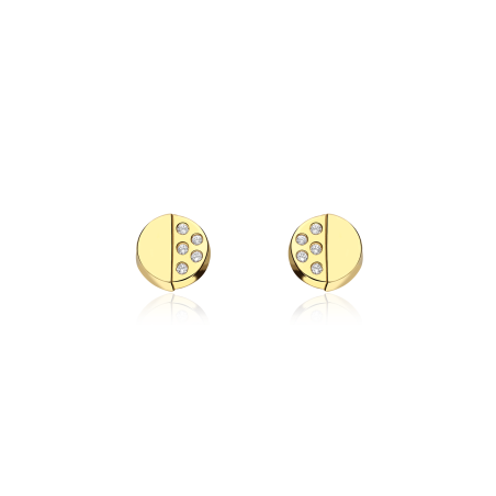 Pendientes Oro 18k y circonitas "Buggie"