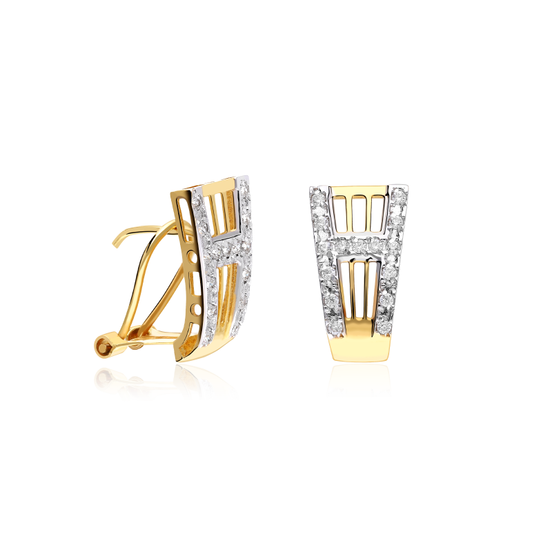 Pendientes Oro 18k y circonitas "Irinne"