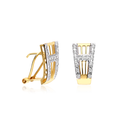 Pendientes Oro 18k y circonitas "Irinne"