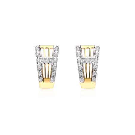 Pendientes Oro 18k y circonitas "Irinne"