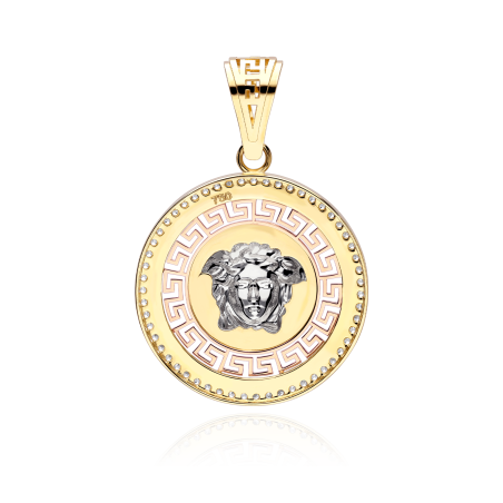 Colgante Oro 18k tricolor y circonitas "Eneida"
