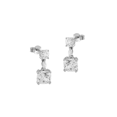 Pendientes Itemporality Plata y circonitas SEA-101-224-UU