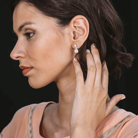 Pendientes Itemporality Plata y circonitas SEA-101-224-UU
