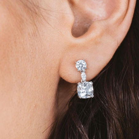 Pendientes Itemporality Plata y circonitas SEA-101-224-UU