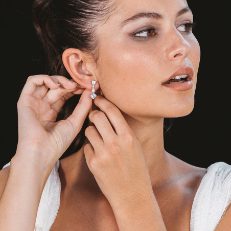 Pendientes Itemporality Plata y circonitas SEA-101-215-UU