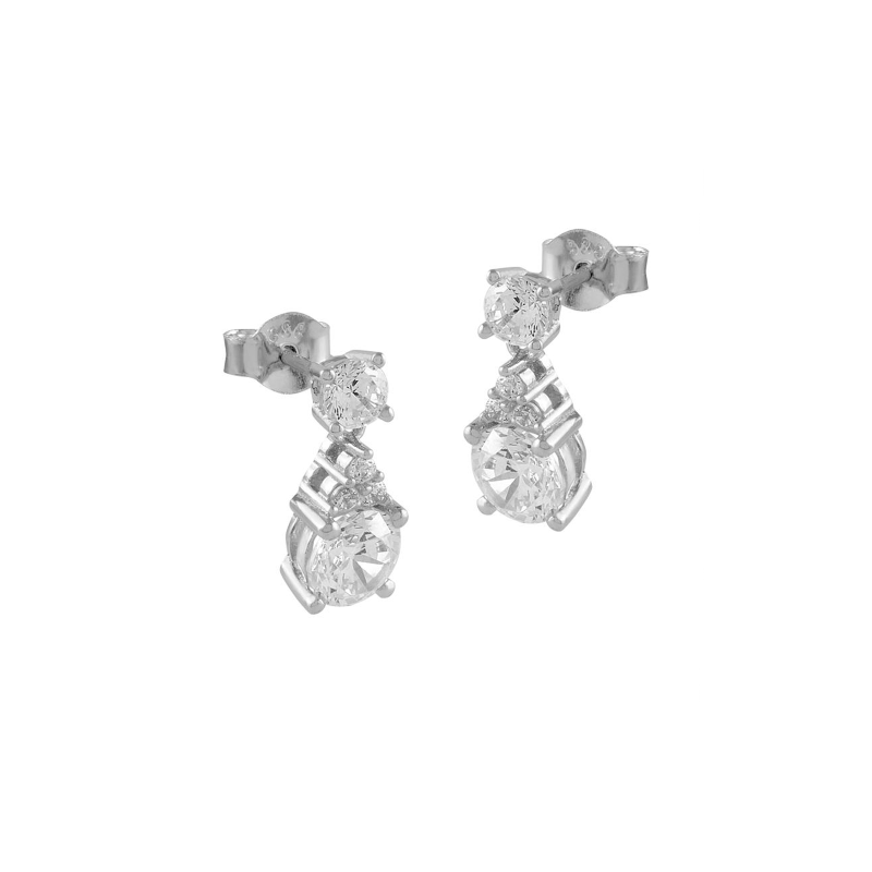Pendientes Itemporality Plata y circonitas SEA-101-222-UU