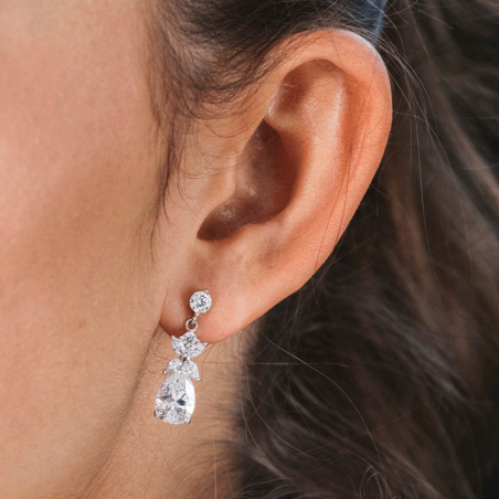 Pendientes Itemporality Plata y circonitas SEA-101-227-UU