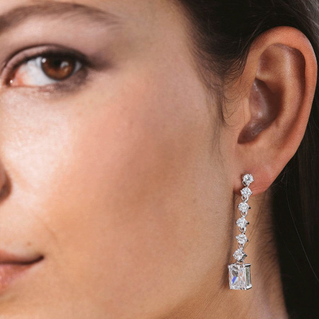Pendientes Itemporality Plata y circonitas SEA-101-235-UU