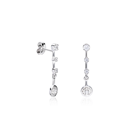 Pendientes Oro 18k y circonitas "Dress"