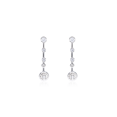 Pendientes Oro 18k y circonitas "Dress"