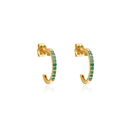 Pendientes Oro 18k y esmeraldas "Rubens"