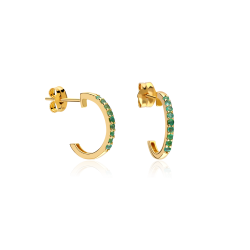Pendientes Oro 18k y esmeraldas "Rubens"