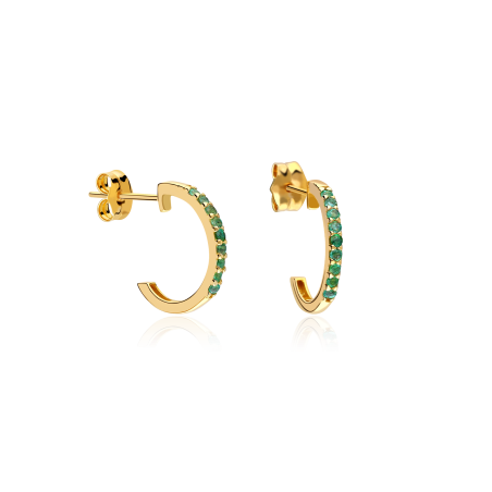 Pendientes Oro 18k y esmeraldas "Rubens"