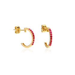 Pendientes Oro 18k y rubíes "Rubens"