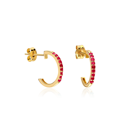 Pendientes Oro 18k y rubíes "Rubens"