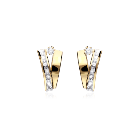 Pendientes Oro 18k y circonitas "Amélie"
