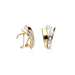 Pendientes Oro 18k y circonitas  Am  lie 