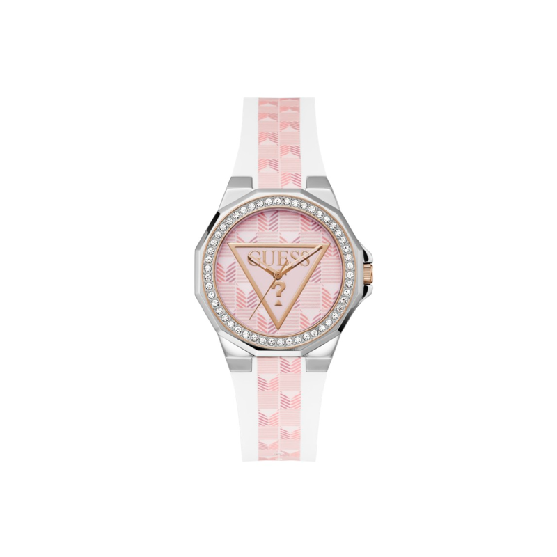 Reloj Guess Mujer Sport Bicolor Blanco y Rosa GW0834L2