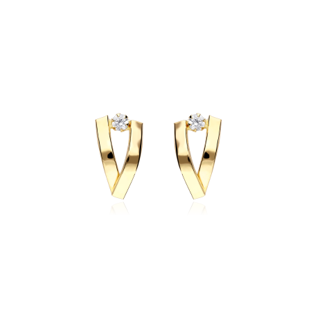 Pendientes Oro 18k y circonitas "Sylvie"