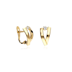 Pendientes Oro 18k y circonitas "Sylvie"