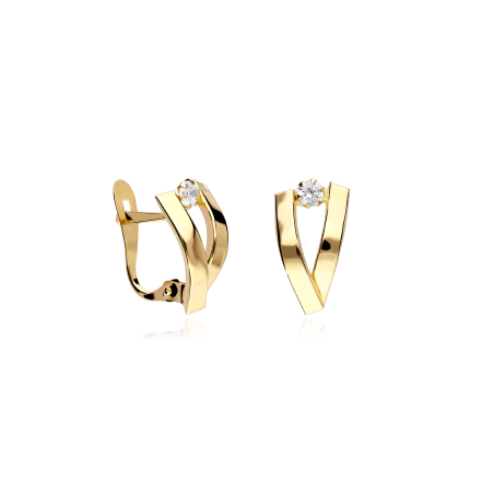 Pendientes Oro 18k y circonitas "Sylvie"