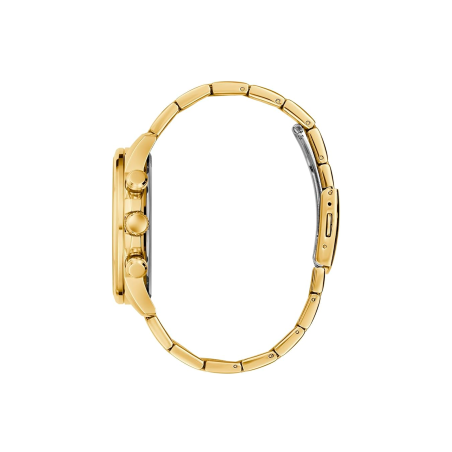 Reloj Guess Hombre Walker Acero Dorado Esfera Negra GW0900G3