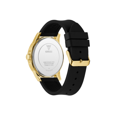 Reloj Guess Hombre Badge Dorado y Negro GW0916G1