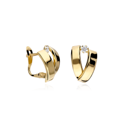 Pendientes Oro 18k y circonitas "Paulette"