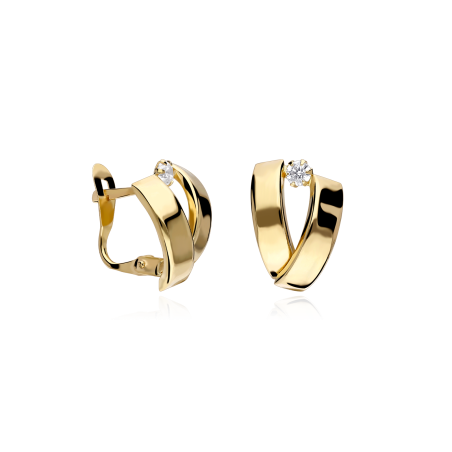 Pendientes Oro 18k y circonitas "Paulette"