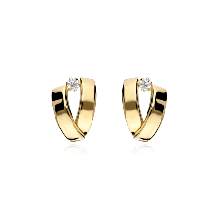 Pendientes Oro 18k y circonitas "Paulette"