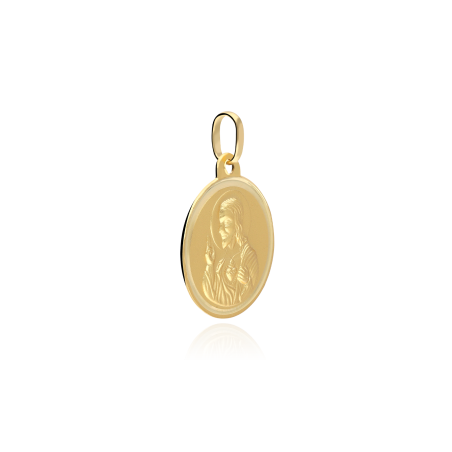 ESCAPULARIO V. ANGUSTIAS Y CORAZÓN DE JESUS 16MM ORO 18K