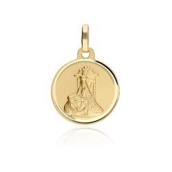 Medalla Oro 18k 20mm "Virgen de las Angustias"