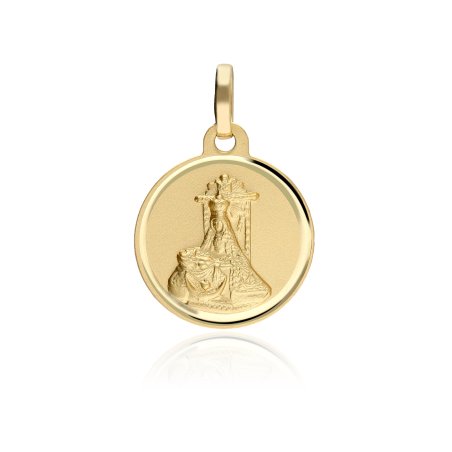 Medalla Oro 18k 20mm "Virgen de las Angustias"