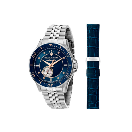 Reloj Maserati Hombre Sfida Automático Esfera azul R8823140013