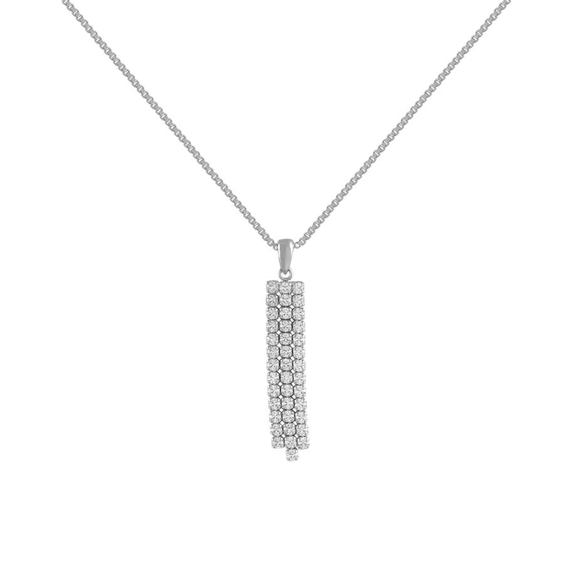 Gargantilla Itemporality Plata y circonita SNL-101-043-UU
