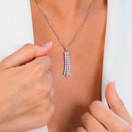 Gargantilla Itemporality Plata y circonita SNL-101-043-UU