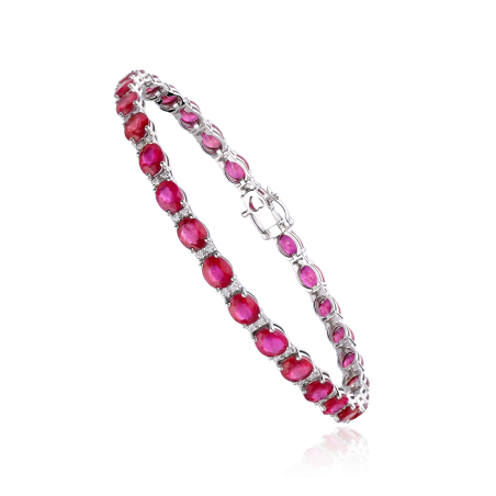 Pulsera Oro 18k rubíes y diamantes 0.31cts "Bleckede"