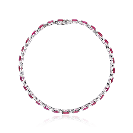 Pulsera Oro 18k rubíes y diamantes 0.31cts "Bleckede"