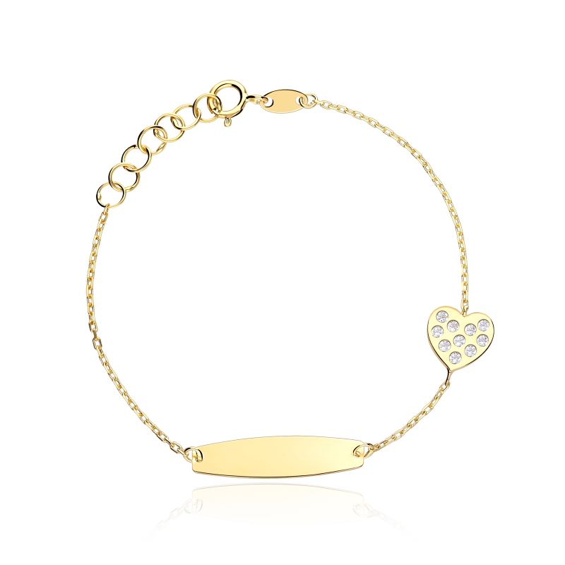 Pulsera Oro 18k y circonitas "Amore"