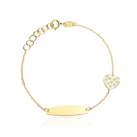 Pulsera Oro 18k y circonitas "Amore"