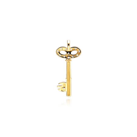 Colgante Oro 18k y circonitas "Mi llave"